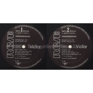 Klaus Hoffmann - Veränderungen • 12" Vinyl LP - Labyrinth Music