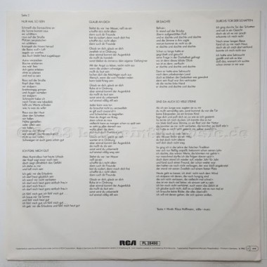 Klaus Hoffmann - Veränderungen • 12" Vinyl LP - Labyrinth Music