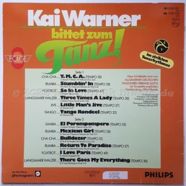 Orchester Kai Warner - Kai Warner Bittet Zum Tanz - Folge 2 • 12" Vinyl LP - Labyrinth Music