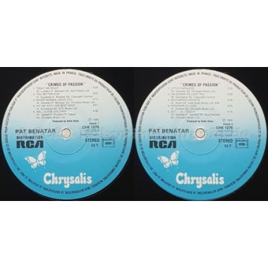 Pat Benatar - Crimes Of Passion • 12" Vinyl LP - Labyrinth Music