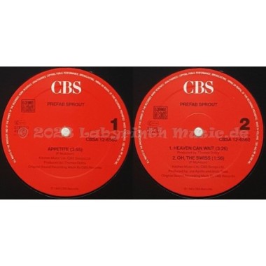 Prefab Sprout - Appetite • 12" Vinyl Maxi • EX - Labyrinth Music