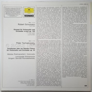 Robert Schumann / Pyotr Ilyich Tchaikovsky - Cellokonzert · Rokoko-Variationen • 12" Vinyl LP • MINT - Labyrinth Music