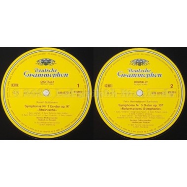 Robert Schumann • Felix Mendelssohn-Bartholdy - Symphonie No. 3 Rheinische • Symphonie No. 5 Réformation • 12" Vinyl LP • NM - L