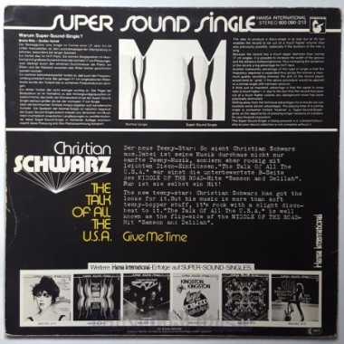 Christian Schwarz - The Talk Of All The U.S.A. • 12" Vinyl Maxi • EX - Labyrinth Music