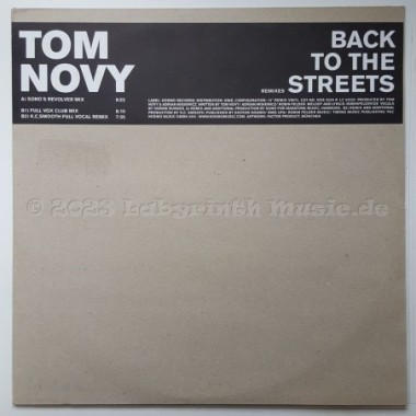 Tom Novy - Back To The Streets • Remixes • 12" Vinyl Maxi • NM - Labyrinth Music
