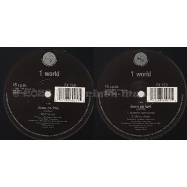 1 World - Down On Love • 12" Vinyl Maxi - Labyrinth Music
