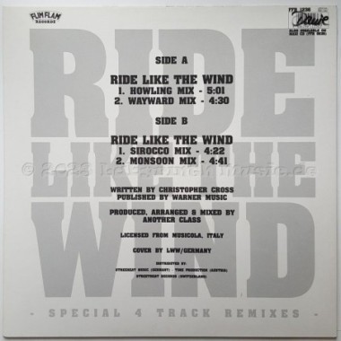 Another Class - Ride Like The Wind • Special 4 Track Remixes • 12" Vinyl Maxi • MINT - Labyrinth Music