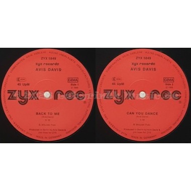 Avis Davis - Back To Me • 12" Vinyl Maxi - Labyrinth Music