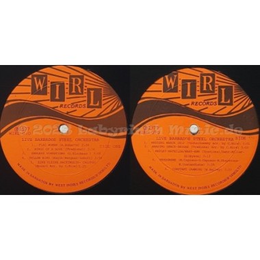 The Barbados Steel Orchestra - Live • 12" Vinyl LP - Labyrinth Music