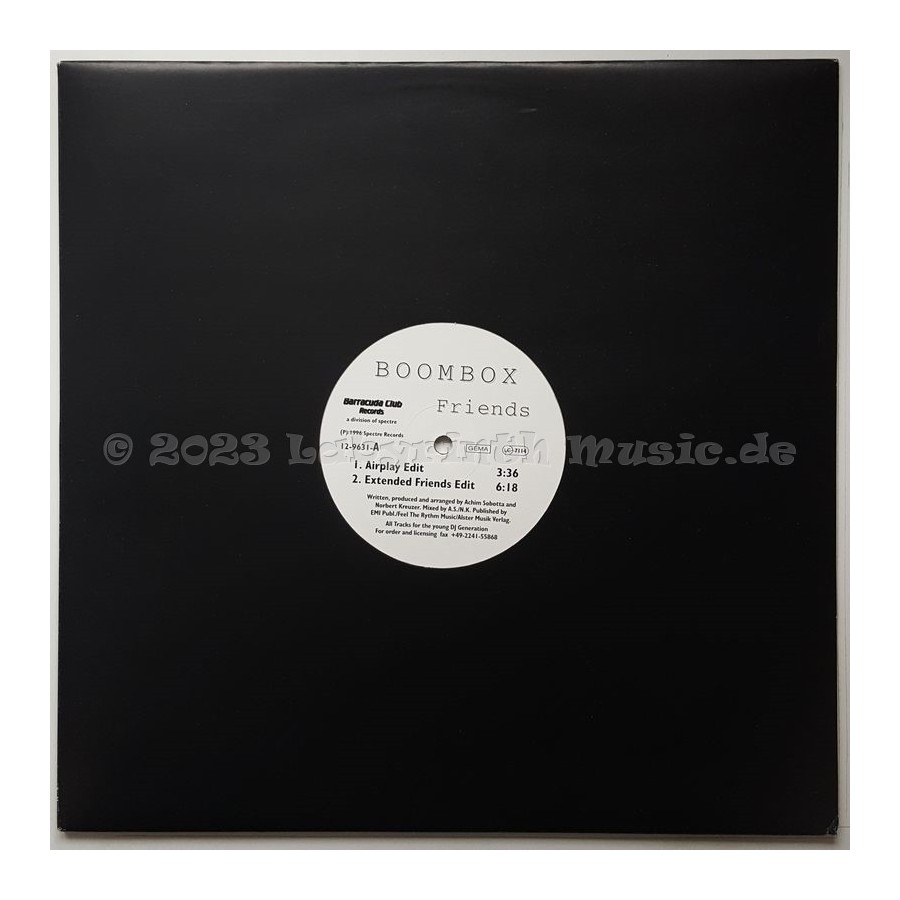Boombox - Friends • 12" Vinyl Maxi - Labyrinth Music
