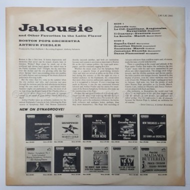 Boston Pops • Arthur Fiedler - Jalousie • 12" Vinyl LP • EX - Labyrinth Music