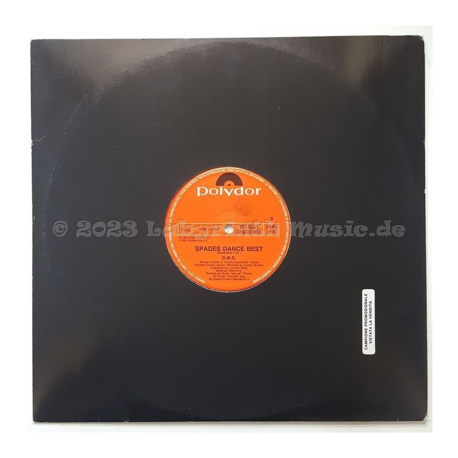D.M.S. - Spades Dance Best • 12" Vinyl Maxi - Labyrinth Music
