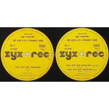 De Lee & Franky Gee - You Got Me Hanging • 12" Vinyl Maxi - Labyrinth Music