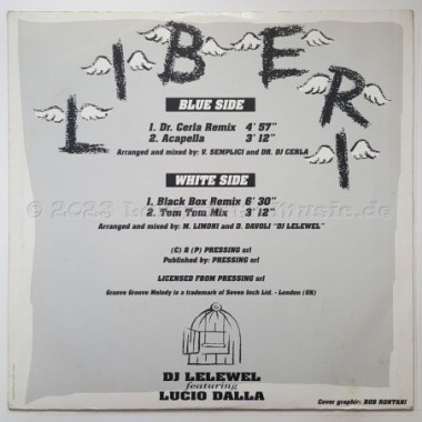 DJ Lelewel Feat. Lucio Dalla - Liberi • 12" Vinyl Maxi - Labyrinth Music