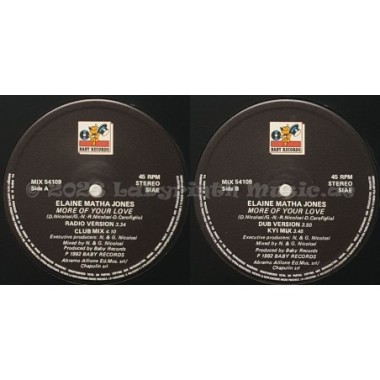 Elaine Mata Jones - More Of Your Love • 12" Vinyl Maxi • NM - Labyrinth Music