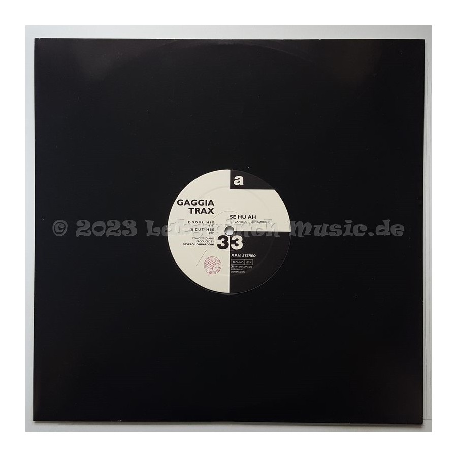 Gaggia Trax - Se Hu Ah • 12" Vinyl Maxi • MINT - Labyrinth Music