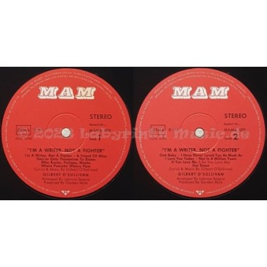 Gilbert O'Sullivan - I'm A Writer Not A Fighter • 12" Vinyl LP - Labyrinth Music