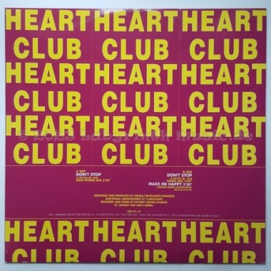 Heartclub - Don't Stop • 12" Vinyl Maxi - Labyrinth Music