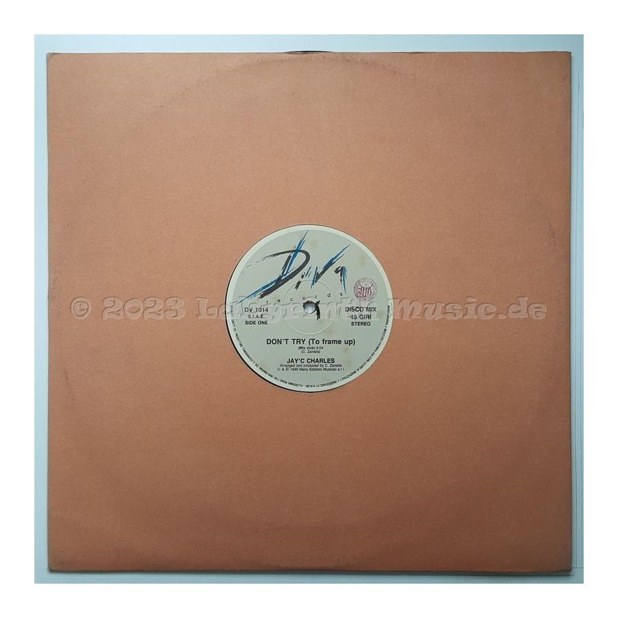 Jay'C Charles - Don't Try • 12" Vinyl Maxi - Labyrinth Music
