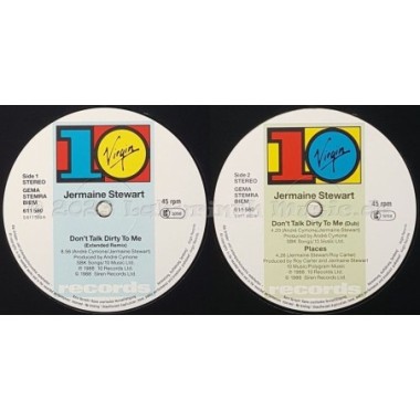 Jermaine Stewart - Don't Talk Dirty To Me • 12" Vinyl Maxi • EX - Labyrinth Music