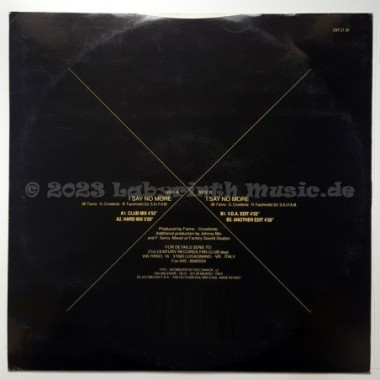 Kikka - I Say No More • 12" Vinyl Maxi - Labyrinth Music