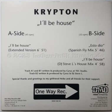 Krypton - I'll Be House • 12" Vinyl Maxi - Labyrinth Music
