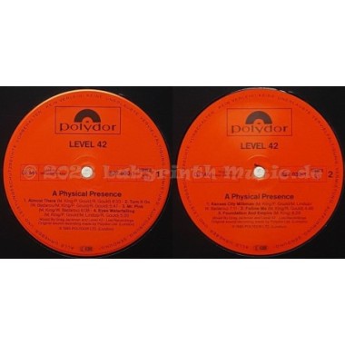 Level 42 - A Physical Presence • 12" Vinyl LP - Labyrinth Music