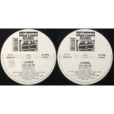 Lowee - You And Me • 12" Vinyl Maxi • NM - Labyrinth Music