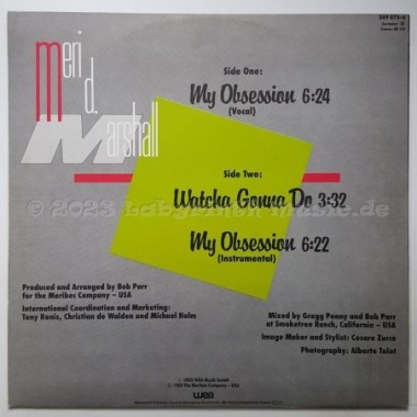 Meri D. Marshall - My Obsession • 12" Vinyl Maxi • EX - Labyrinth Music