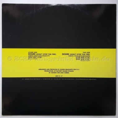 Miss Blondie - Desire (Don't Stop The Fire) • 12" Vinyl Maxi - Labyrinth Music