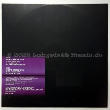 Miss Blondie - Don't Know Why • 12" Vinyl Maxi - Labyrinth Music