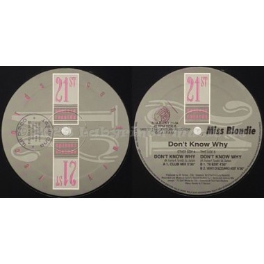 Miss Blondie - Don't Know Why • 12" Vinyl Maxi - Labyrinth Music