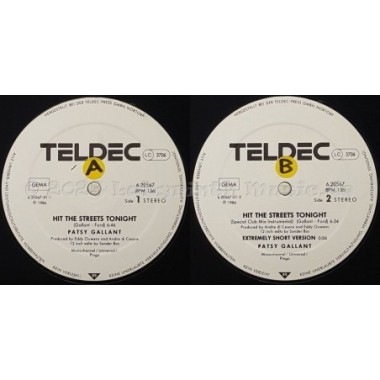Patsy Gallant - Hit The Streets Tonight • 12" Vinyl Maxi • EX - Labyrinth Music