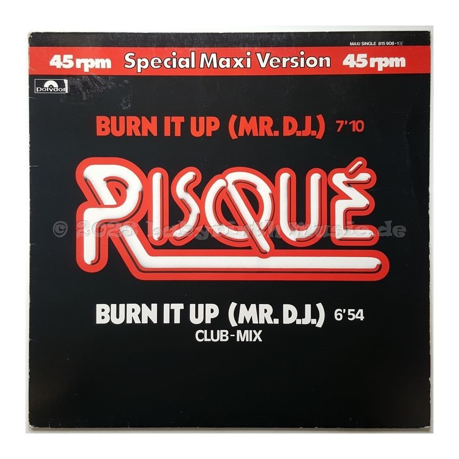 Risque - Burn It Up (Mr. D.J) • 12" Vinyl Maxi - Labyrinth Music