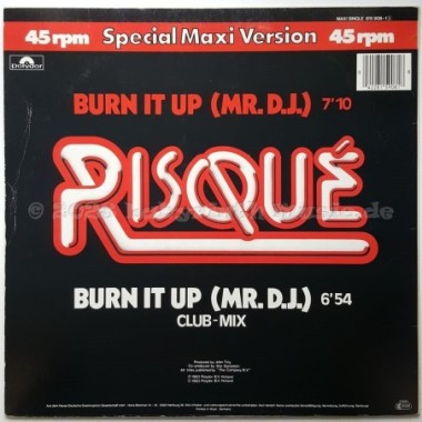 Risque - Burn It Up (Mr. D.J) • 12" Vinyl Maxi - Labyrinth Music