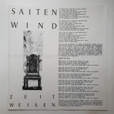Saitenwind - Zeitweisen • 12" Vinyl LP • EX - Labyrinth Music