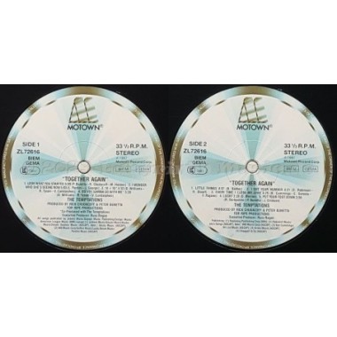 The Temptations - Together Again • 12" Vinyl LP • NM - Labyrinth Music