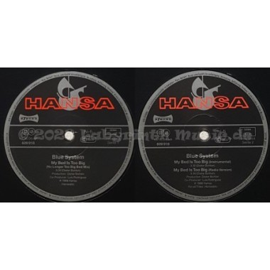 Blue System - My Bed Is Too Big • 12" Vinyl Maxi - Labyrinth Music