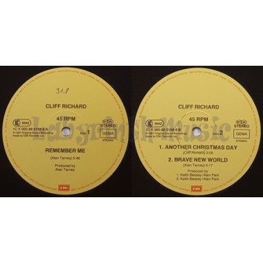 Cliff Richard - Remember Me • 12" Vinyl Maxi • EX - Labyrinth Music