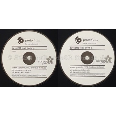 Dave 202 Feat. Boris G. - Street Parade 2000 (Believe In Love) • 12" Vinyl Maxi • EX - Labyrinth Music
