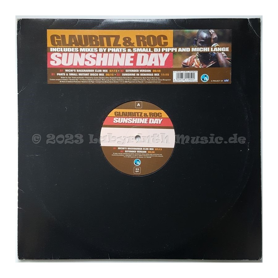Glaubitz & Roc - Sunshine Day • 12" Vinyl Maxi • EX - Labyrinth Music