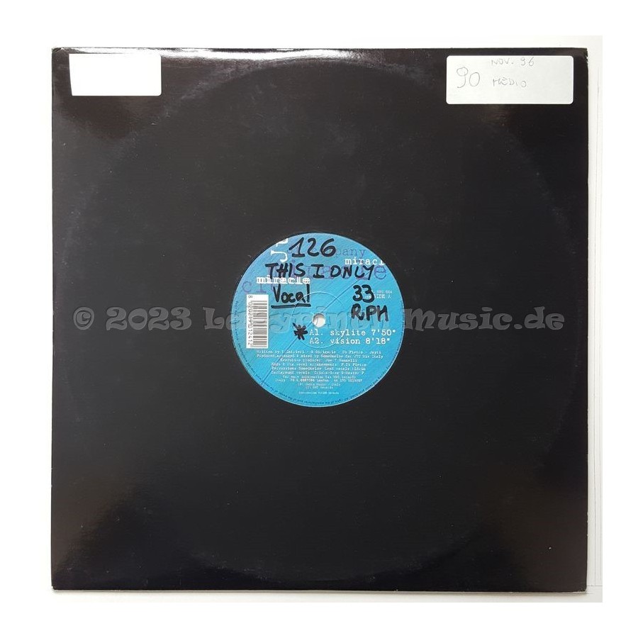 JT Company - Miracle • 12" Vinyl Maxi - Labyrinth Music