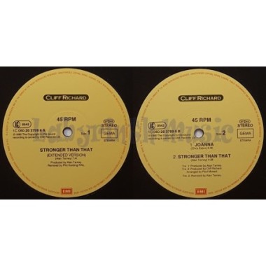 Cliff Richard - Stronger Than That • 12" Vinyl Maxi • MINT - Labyrinth Music