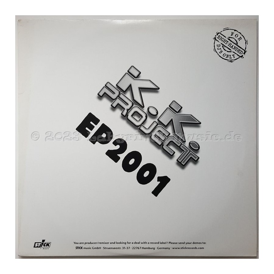 K.K. Project - EP 2001 • 12" Vinyl LP • EX - Labyrinth Music