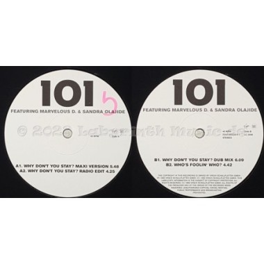 101 Feat. Marvelous D. & Sandra Olajide - Why Don't You Stay • 12" Vinyl Maxi • EX - Labyrinth Music