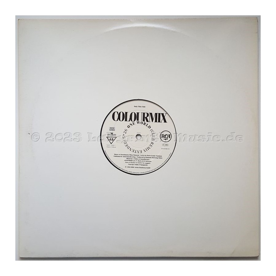 Colourmix - One World • 12" Vinyl Maxi • MINT - Labyrinth Music