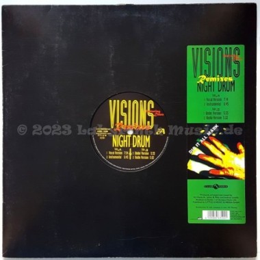 Visions - Night Drum • Remixes • 12" Vinyl Maxi • EX - Labyrinth Music