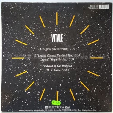 Vitale - Logical • 12" Vinyl Maxi • EX - Labyrinth Music