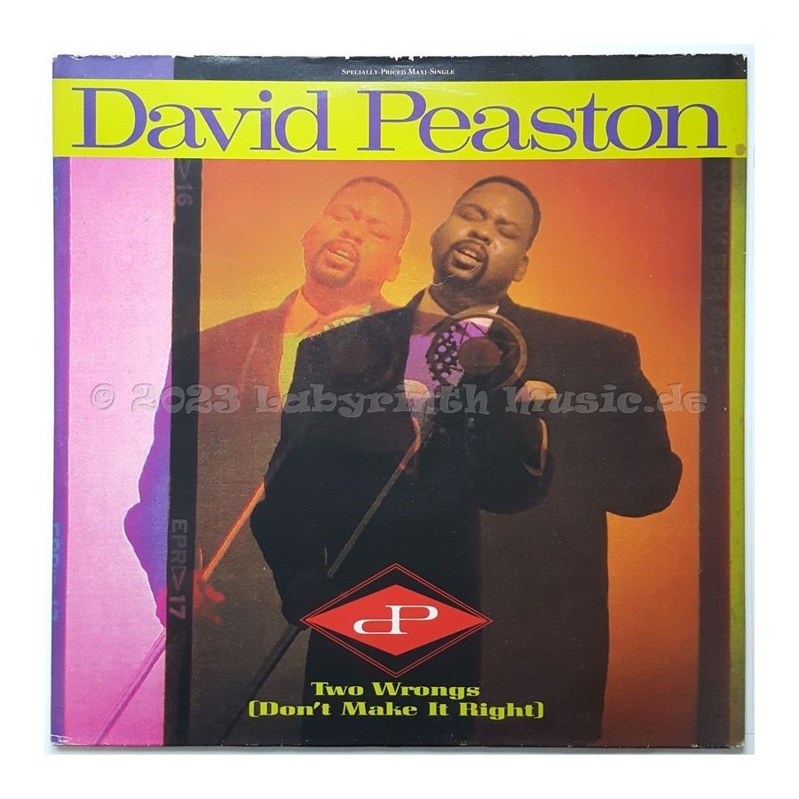 David Peaston - Two Wrongs (Don't Make It Right) • 12" Vinyl Maxi - Labyrinth Music