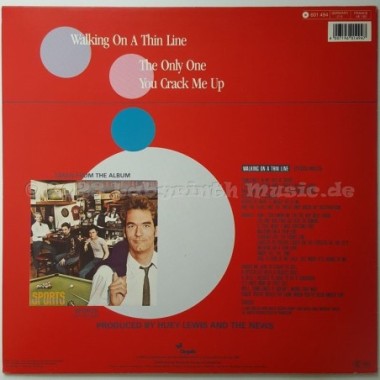 Huey Lewis And The News - Walking On A Thin Line • 12" Vinyl Maxi • NM - Labyrinth Music